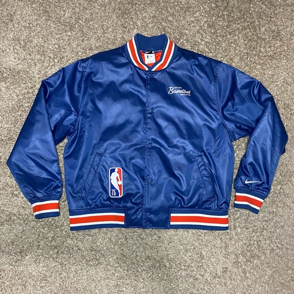 Nike x NBA Basketball 75th Anniversary Authentic Satin Jacket Men’s Size XL - Picture 2 of 12